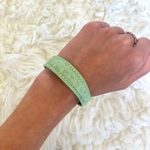 Blair’s belts alligator cuff bracelet
